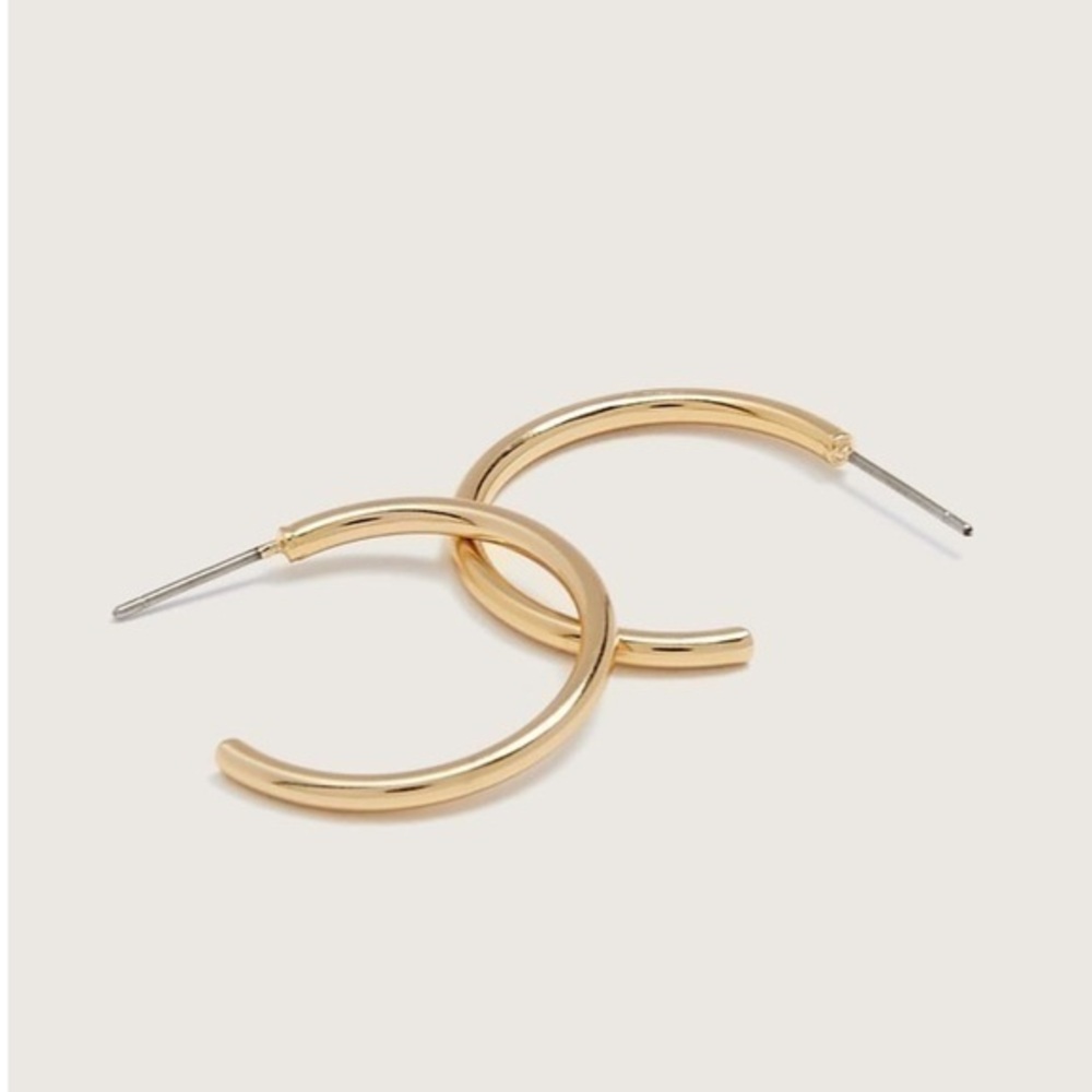 New Gold Plated Hoop Earrings